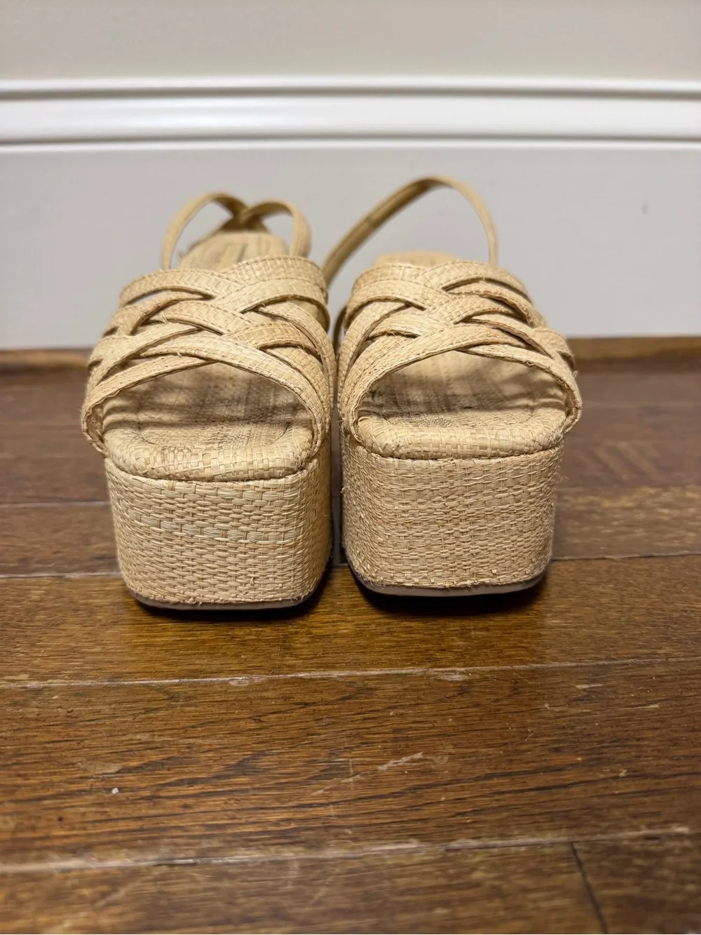Loeffler Randall Woven Slingback Platform Sandal in Natural